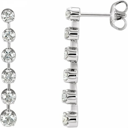 14kt White 1 CTW Diamond Earrings 66066 / 14Kt White / Pair 1 Ct Tw / Polished / Diamond Earring