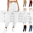 thumbnail image 3 of Levmjia Women's High Waisted Cargo Pants, Solid Color Utility Joggers with Button Detail, Loose Fit Elastic Cuff Ankle Pants for Casual Workout, 3 of 8