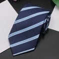 thumbnail image 2 of Wdhugt Men Formal Tie 8Cm Width Solid Color Polyester Hand Tie For Business Dress Shirt In Light Blue Color Free Size One Piece Light Blue, 2 of 3