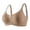 Coffee, variant on Sports Bras for Women Women's Push-Up Bra Seamless Minimizer No Gap Anti-Sag Side Smoothing Wireless Bra Beige S