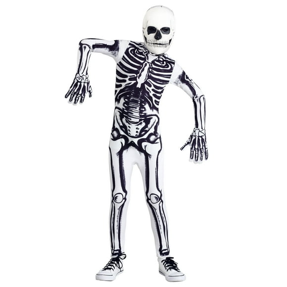 White Skeleton Kids Costume
