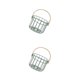 thumbnail image 1 of Wosthever Cesta de huevos de alambre de metal para recoger huevos de verde L Verde L 2Conjunto, 1 of 1