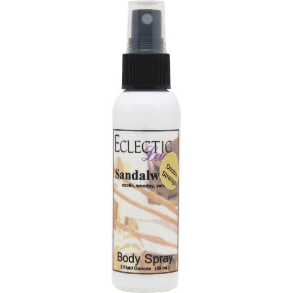 Sandalwood Body Spray, Eclectic Lady, Hydrating Mist, Unisex (Double Strength), 2 oz