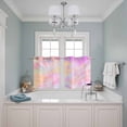 thumbnail image 3 of Rainbow Color Kitchen Curtains Small Short 39 Inch Length, Fantasy Colorful Ombre Swirl Grommet Top Bedroom Living Room Curtains, Light Filtering Cafe Curtain Drapes 2 Panels Set 55''x39'', 3 of 8