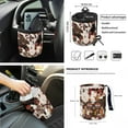 thumbnail image 4 of Yuyamidu Brown Cow Print Car Front Seat Cover Set Western Aztec Steering Wheel Cover Seat Belt Cover Trash Can Armrest Cover Rear View Mirror Cover Coasters Keychain Air Vent Storage Bag, 12 Pack, 4 of 7