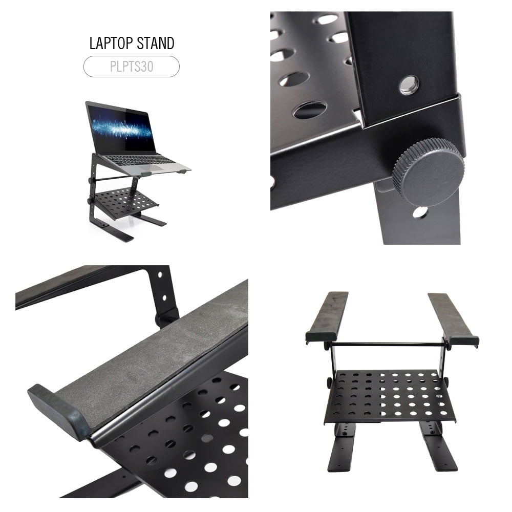 Laptop Computer Stand For DJ With Flat Bottom Legs