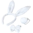 thumbnail image 1 of Bunny Rabbit Costume Set,Ears Headband Bow Ties Tail Set,Halloween Costume Assesories, White, 1 of 6