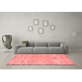 thumbnail image 3 of Ahgly Company Machine Washable Indoor Square Abstract Red Modern Area Rugs, 7' Square, 3 of 4