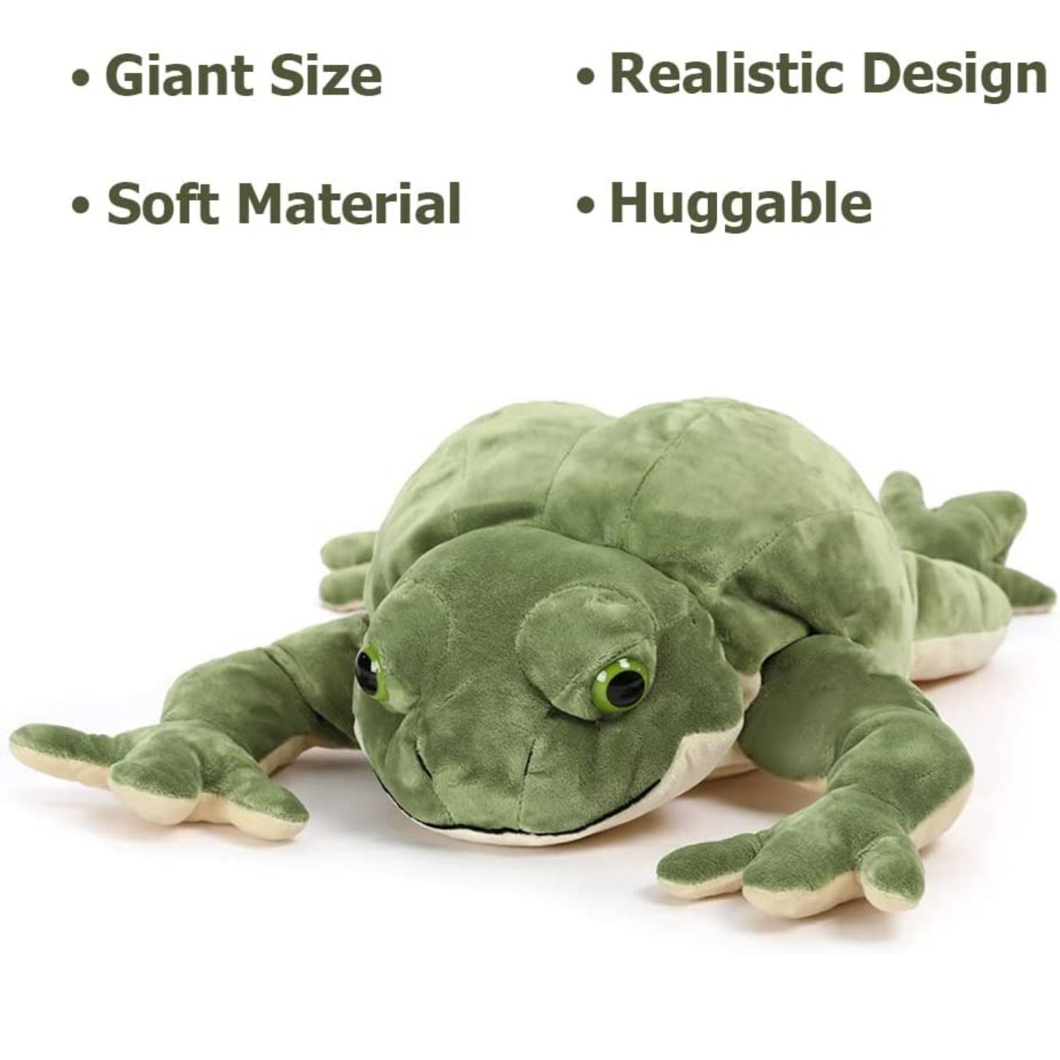 MaoGoLan Giant Green Frog Plush Toy, 22 Inches photo 4
