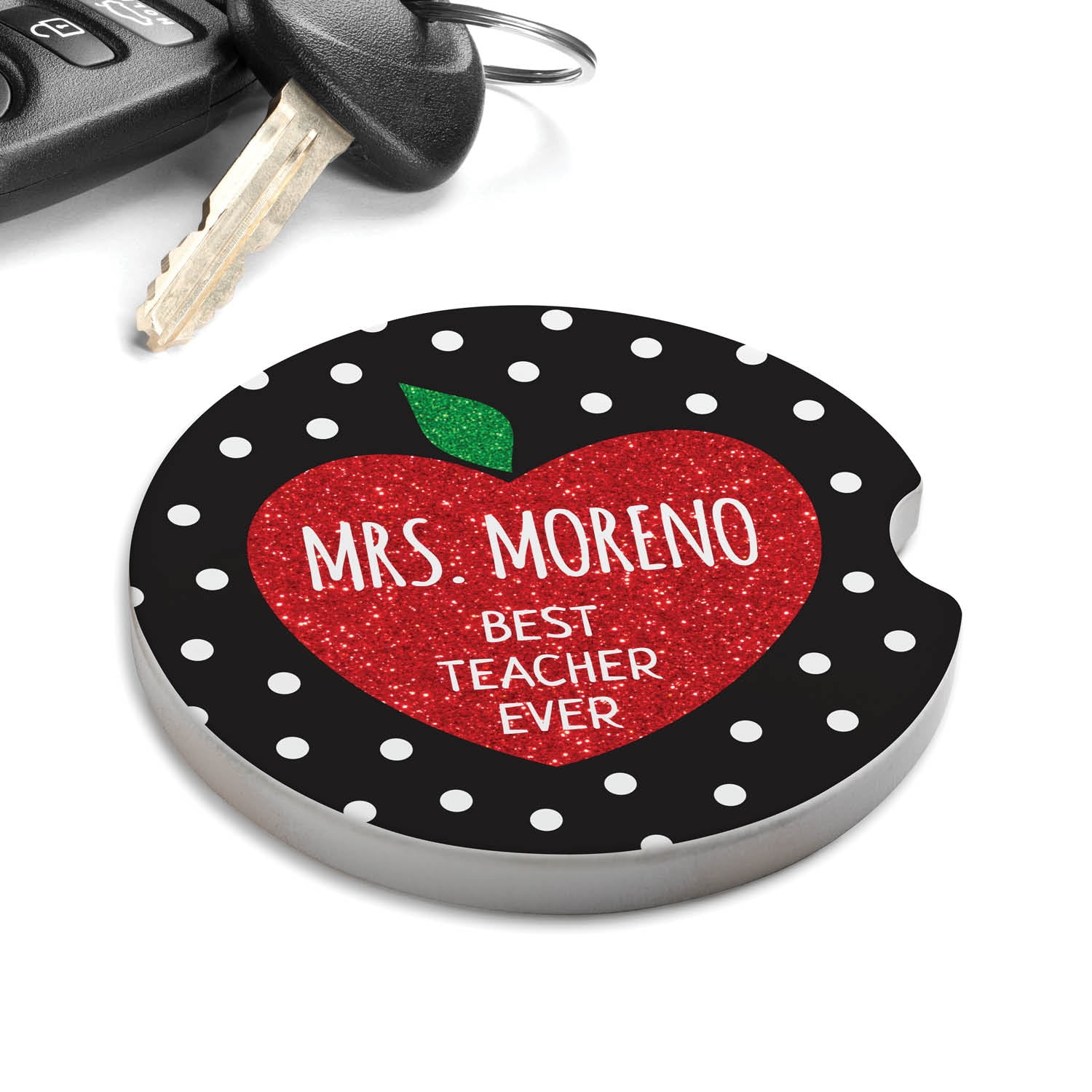 Best Teacher Ever Set of 2 Car Coasters