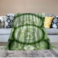 thumbnail image 2 of Nawypu Food Cucumber Flannel Throw Blanket Novelty Vegetable Fruit Slice Double Sided for Bed/Couch Super Soft Lightweight Gag Gifts for Kids, 2 of 6