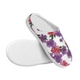 thumbnail image 3 of KLL Peonies Pattern Adult Unisex Cozy Slippers,Fuzzy Slip-on Slippers TPR Sole Slippers Comfort Plush Home Footwear for Indoor & Outdoor-13, 3 of 7