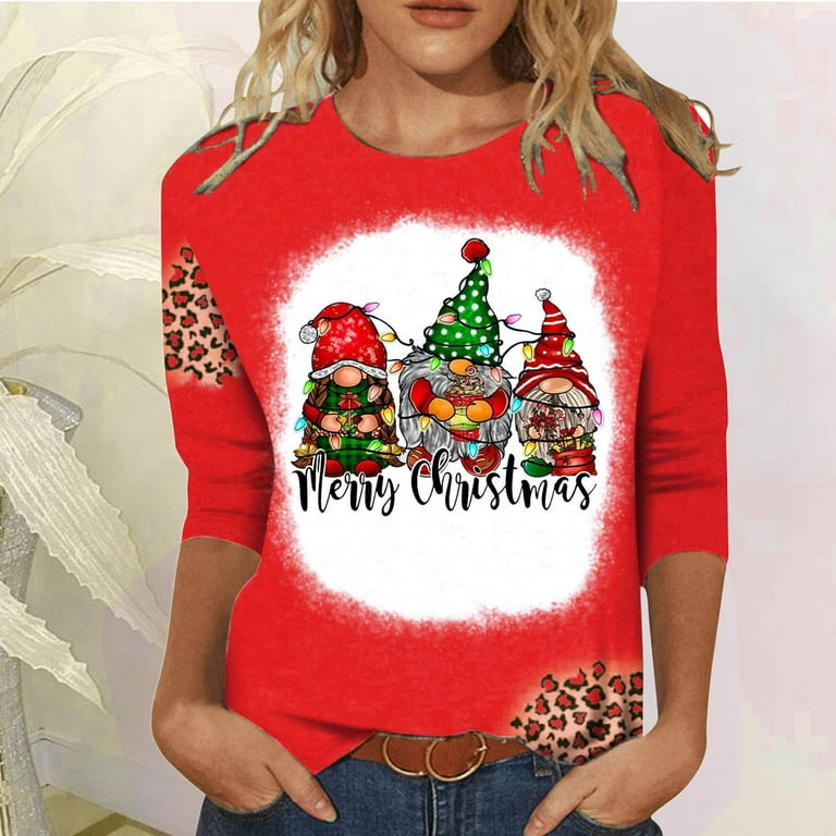 YanHoo Christmas Hoodie Sweatshirts Women Christmas Gifts 2023 Long Sleeve  Casual Oversized Crewneck Sweatshirt Fall Ugly Funny Christmas Graphic Tops  for Teen Girls 