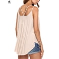 thumbnail image 4 of PULLIMORE Womens Flowy Summer Cami Tops V Neck Double Spaghetti Strap Tank Top Camisole Shirts (L, Beige), 4 of 8