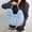 Light Blue, variant on Plush Half Moon Hobo Bag, Knotted Strap Shoulder Crossbody for Women