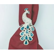 Peacock Napkin Rings Set of 4 Napkin Holders