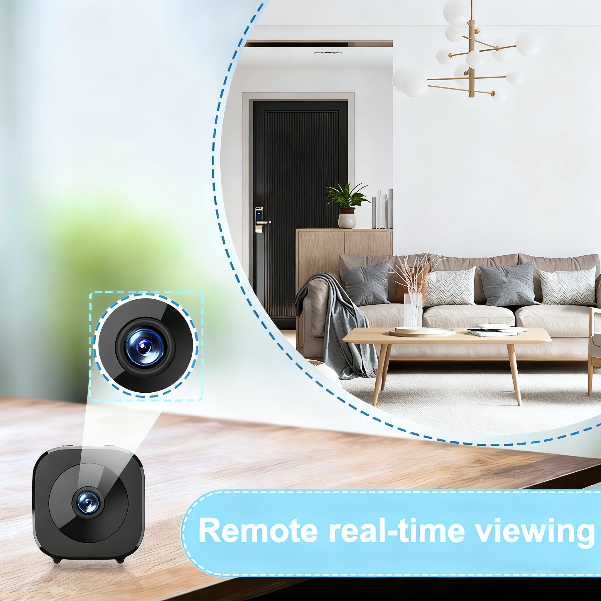 1080P Mini WiFi Security Camera Wireless Indoor Small Camera with Tamper Proof USB Charging App Control 2.4GHz for Home Pet Baby Monitor