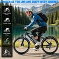 thumbnail image 6 of 1000W Peak Class 2 Electric Mountain Bike, Ages 18+, 26", Max 20MPH, 52V 15Ah (780Wh) Removable UL2849 Lithium-Ion Battery, up to 75-Mile Range, Shimano 21-Speed, Black, 6 of 10