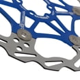 thumbnail image 2 of Bicycle Disc Brake Rotor Stainless Steel Brake Pad with 17 Bolts Cycling Accessory for Mountain Road Bike, Blue, 203mm, 2 of 8