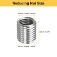 thumbnail image 2 of Uxcell 8pcs Thread Repair Inserts M20 x 2.5 Male to M16 x 2 Female Thread 22mm Long Stainless Steel Reducing Nuts Metric Self Tapping Sleeves, 2 of 7