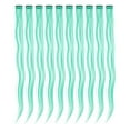 thumbnail image 1 of Miangastore 10 Pcs Extensions de Cheveux Synthétiques à Clipser Colorées (Vert), 1 of 8