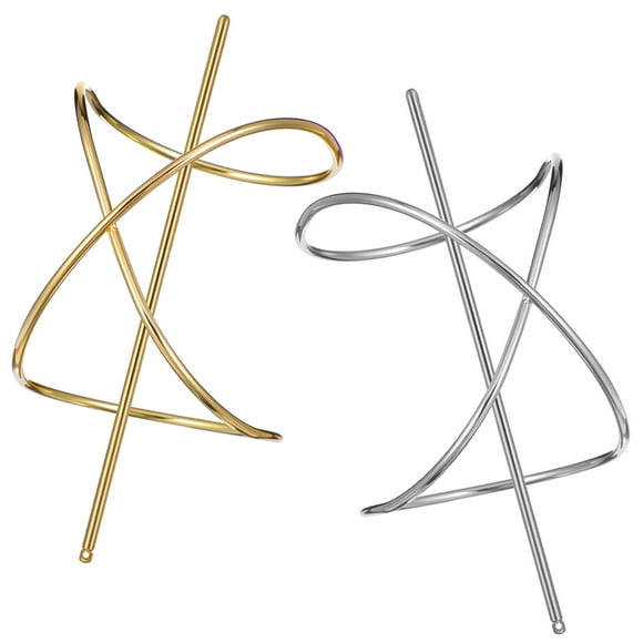 REOFLYUP 2pcs Twist Hair Pin Embellish Hairstyle with X Shaped Design for Women Assorted Color