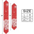 thumbnail image 4 of Coolnut 13"x70" Rectangle Christmas Snowflakes On Red Printed Table Runner for Wedding Birthday Holiday, 4 of 7