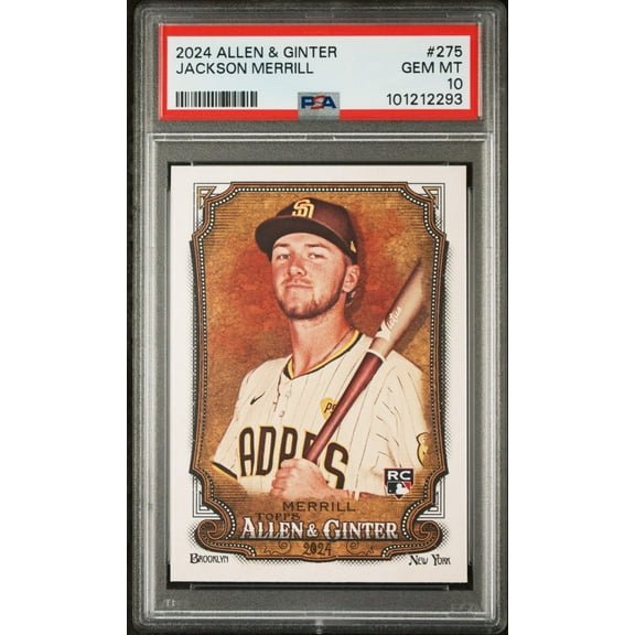 Graded 2024 Topps Allen & Ginter Jackson Merrill #275 Rookie RC Baseball Card PSA 10 Gem Mint