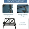 thumbnail image 5 of SUNCROWN 5-Piece Patio Furniture Conversation Sets with Wrought Iron Loveseat and Spring Chairs（Peacock Blue）, 5 of 5