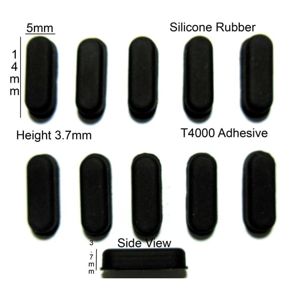 VATH Self Adhesive Silicone Rubber Feet 14.1mm(L)x 5mm(W)x 3.7mm(H) 10pcs [RB17]