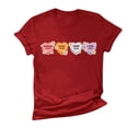 thumbnail image 4 of Ichuanyi Womens Tops, Summer Clearance Women Crewneck Love Print T-Shirts Print Tees Short Sleeve T-Shirt Blouse Tops, 4 of 6