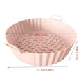 thumbnail image 3 of Summercome Air Fryer Silicone Liners, for 5 QT or Bigger Air Fryers, Round Non-Stick Reusable Air Fryer Liners, Silicone Pot Basket Bowl Liner Baking Tray Air Fryer Accessories (Pink, Round), 3 of 9