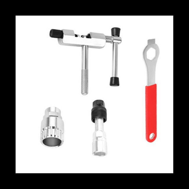Juego de Herramientas para Bicicleta Herramienta Combinada de ReparacióN de Cadena Herramienta de Eje Central Herramienta de ExtraccióN de Disco de Bicicleta de MontañA