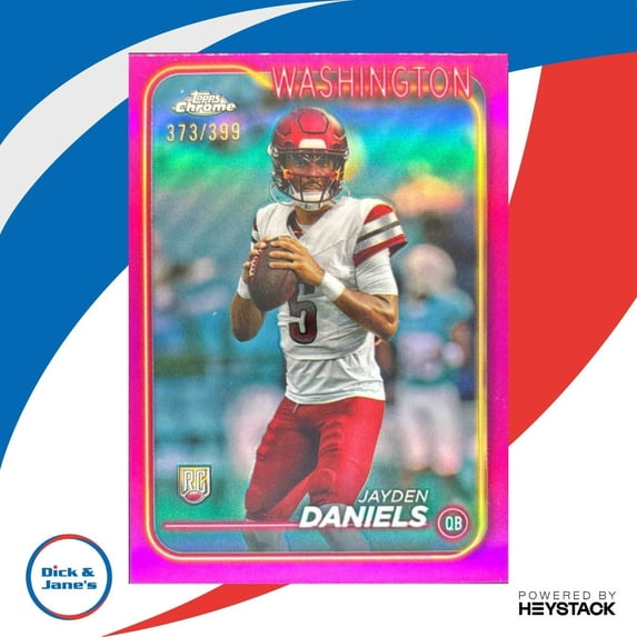 Chrome Jayden Daniels #201 Base Magenta Refractor