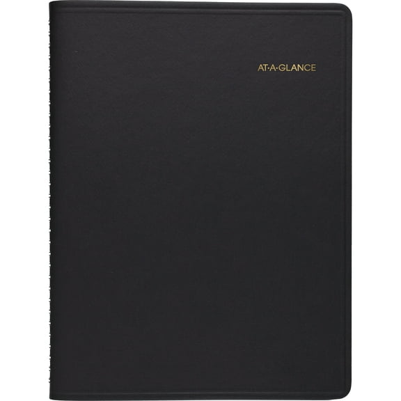AT-A-GLANCE Undated Four Person Daily Appointment Book Black 8 12 x 11 - Daily