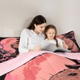 thumbnail image 4 of Erosebridal Brown Funny Capybara 7-Piece Twin Bedding Sets,Japanese Style Pink Cherry Blossom Bedding Comforter Set For Capybara Lovers ,Reversible Pink, 4 of 7