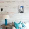 thumbnail image 2 of Stupell Industries European Coastal City Street White Blue Architecture Abstract Painting Gray Framed Art Print Wall Art, 11 x 14, 2 of 7