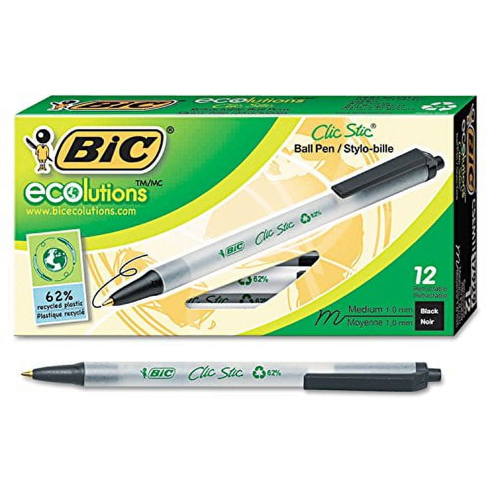 BIC ReVolution Ocean Kugelschreiber Schwarz | Aus Recyceltem Ozean-Kunststoff | 1,0 Mm M-Tip