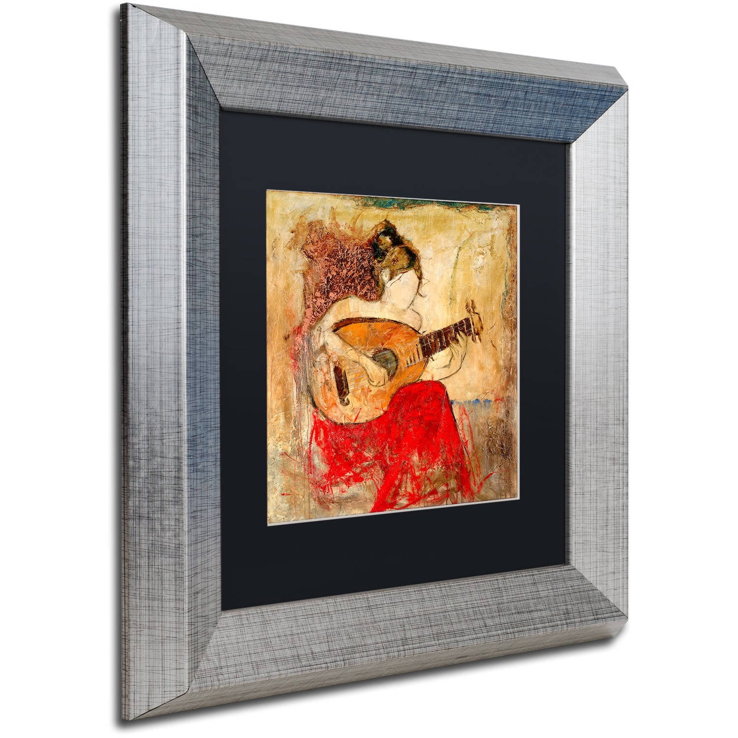 Trademark Fine Art "Vanessa" Canvas Art by Joarez, Black Matte, Silver Frame