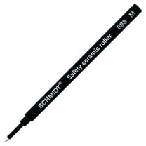 Schmidt 888 Safety Ceramic Tip Plastic Tube Rollerball Refills - Black Ink, Medium Tip, 1 Pack (SC58111)