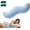 Blue, variant on Pea Pod Body Pillow for Side Sleeper, Double Curve Design for Hip & Leg Support, Long Bolster Hug Pillow with Cooling Fabric, for Adults (Blue, 80cm/32in)