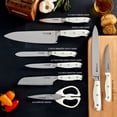thumbnail image 5 of Sabatier 15 Piece Forged Knife Block Set with Acacia Wood Block, White Handles, 5 of 12