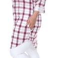thumbnail image 2 of White Mark Women's Plus Size Plaid Tunic Top, 2 of 3