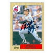 Autograph Warehouse 95311 Brett Butler Autographed Baseball Card Cleveland Indians 1987 Topps No. 723