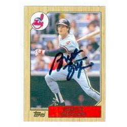 Autograph Warehouse 95311 Brett Butler Autographed Baseball Card Cleveland Indians 1987 Topps No. 723