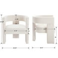 thumbnail image 5 of Dayalane Barrel Accent Chair, Modern Linen Upholstered Armchair with Curved Open Back, Comfy Single Sofa Chair, Club Chair for Living Room Bedroom Reading, Beige, 5 of 9