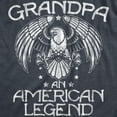 thumbnail image 2 of Mens Grandpa An American Legend T Shirt Funny Cool Grandparent Tee for Guys Graphic Tees, 2 of 7