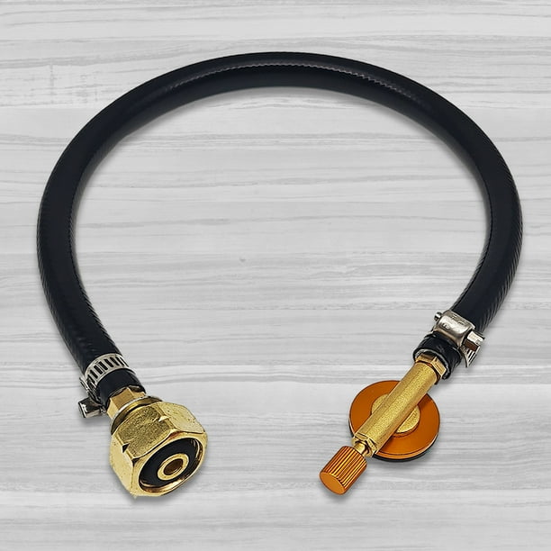 Adaptador de recarga de Gas para estufa de Gas con válvula, accesorios de acoplador de tanque de llenado, cobre