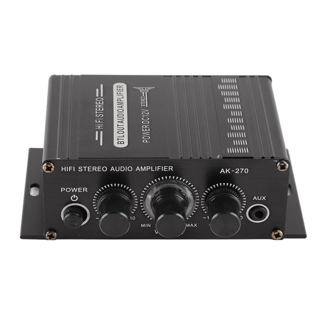 Amplificador estéreo 12V portátil calidad de sonido claro Mini amplificador para coche moto hogar AK270 Jadeshay A
