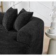 thumbnail image 4 of Youmumeub Deep Seat Cloud Couch, 4-Seater Modular Sectional in Plush Black Chenille, Comfortable Living Room Sofa with Removable Covers, No Assembly Needed, 4 of 11